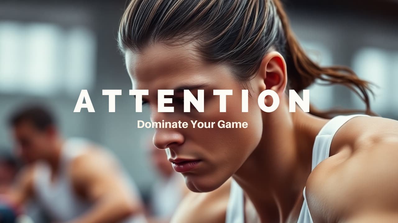 Team Talk cover titled Attention, Dominate Your Game, with a close-up of a focused athlete looking down